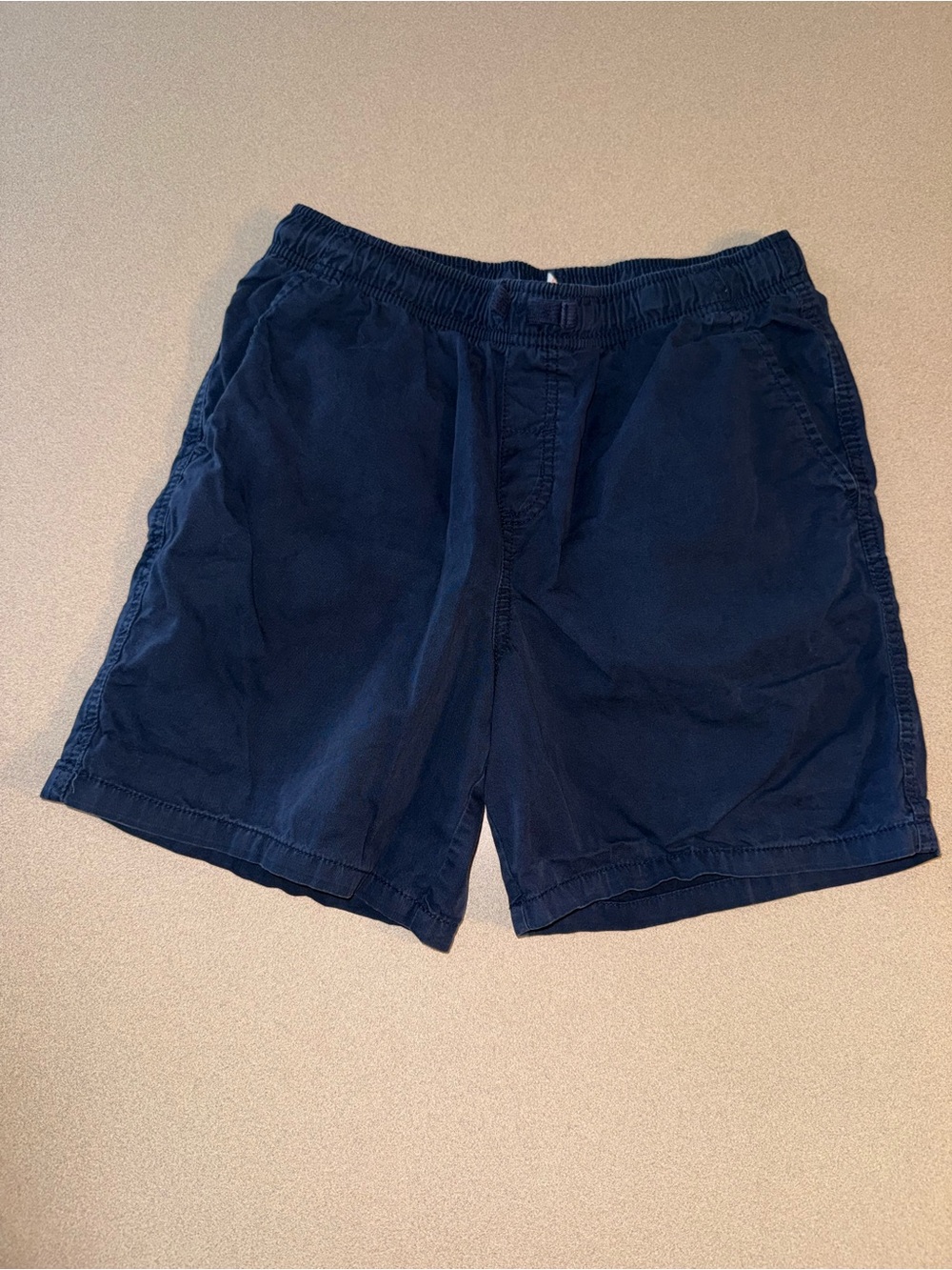 Cat & Jack Boys Size L 10/12 Husky Navy Blue Pull-On Drawstring Shorts